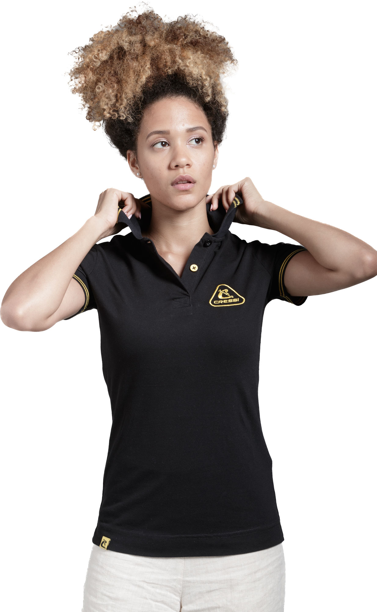 Polo Lady (black/yellow)