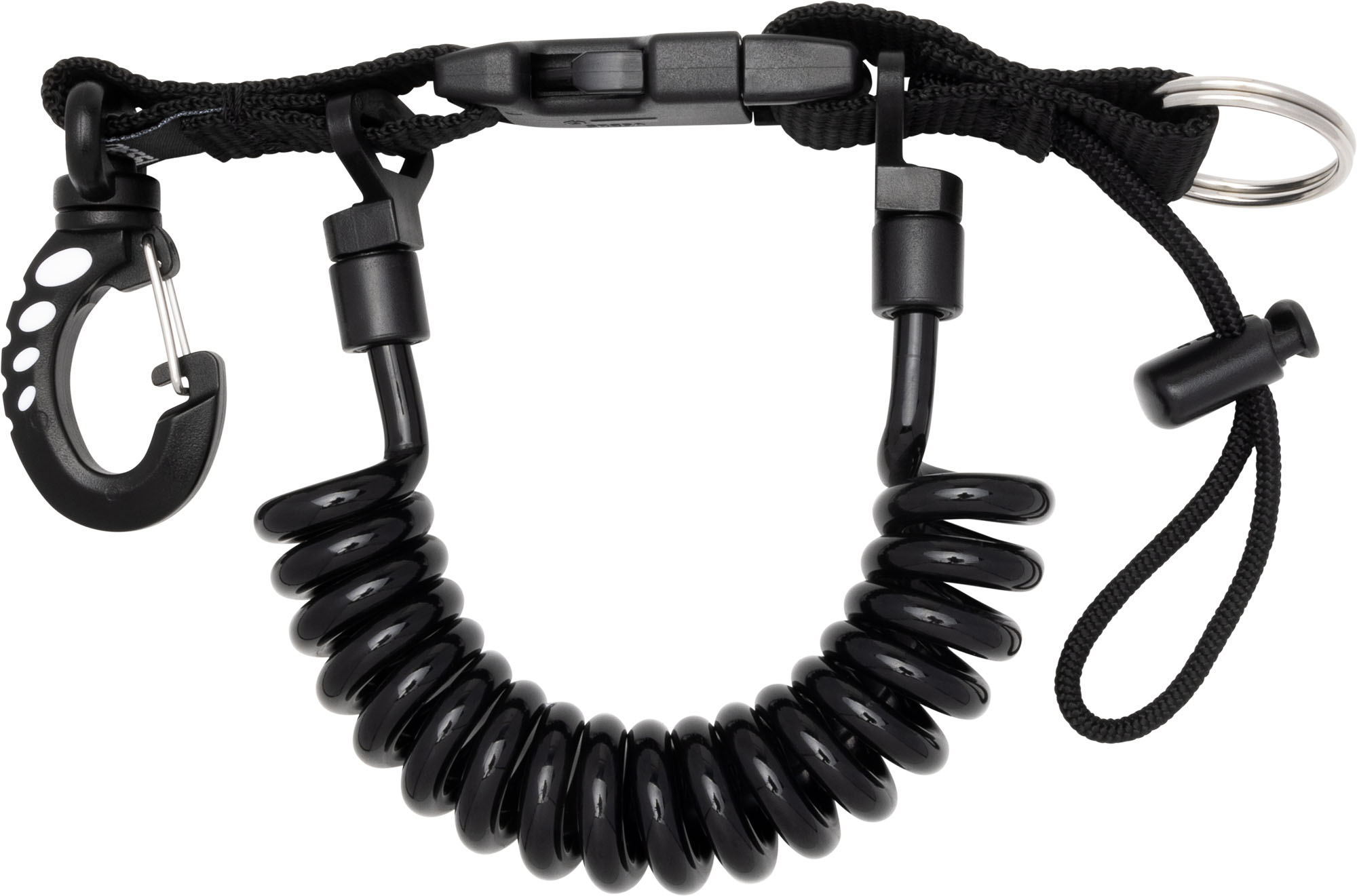 Coiled Lanyard with Split Ring and Snap